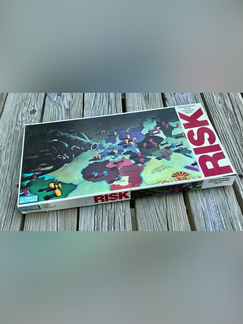 1980 Parker Brothers Risk World Conquest Game Boardgames Dice Cards Play Pieces